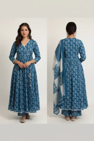 Digital Print Sky Blue Suit