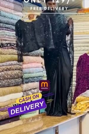 Premium Soft Georgette Embroidered Party Wear Saree