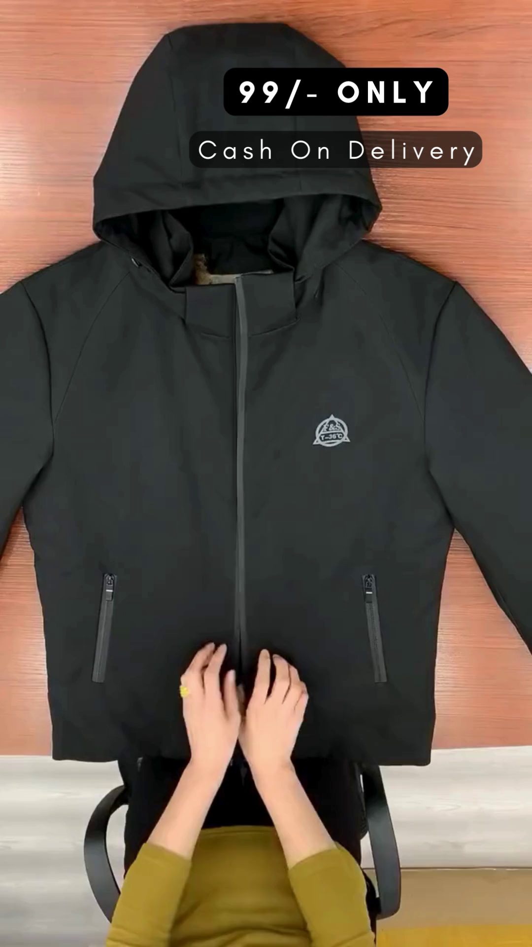 Solid Hooded Sports Sweatshirt