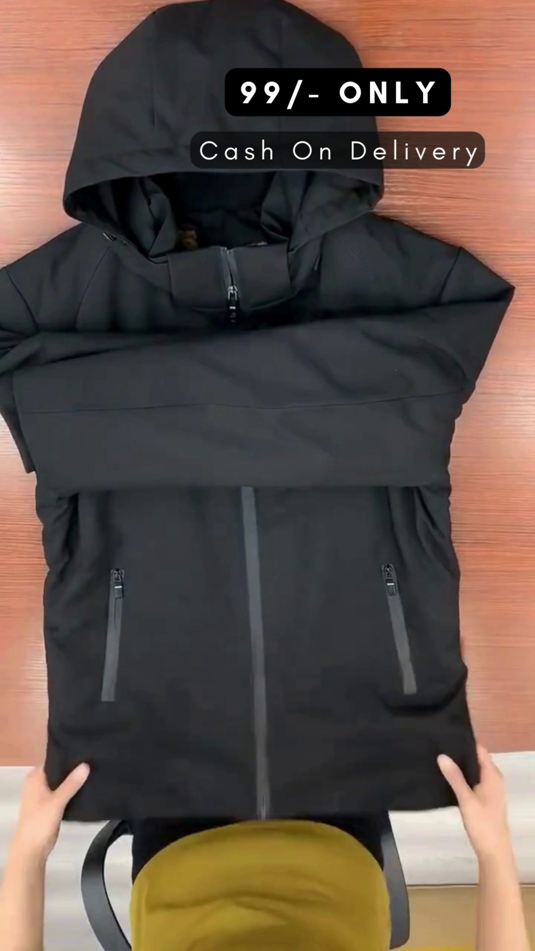 Solid Hooded Sports Sweatshirt - Image 4