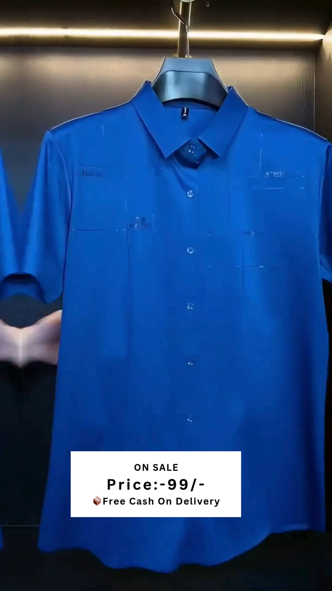 Men Blue Regular Fit Solid Half Sleeves Formal Shirt