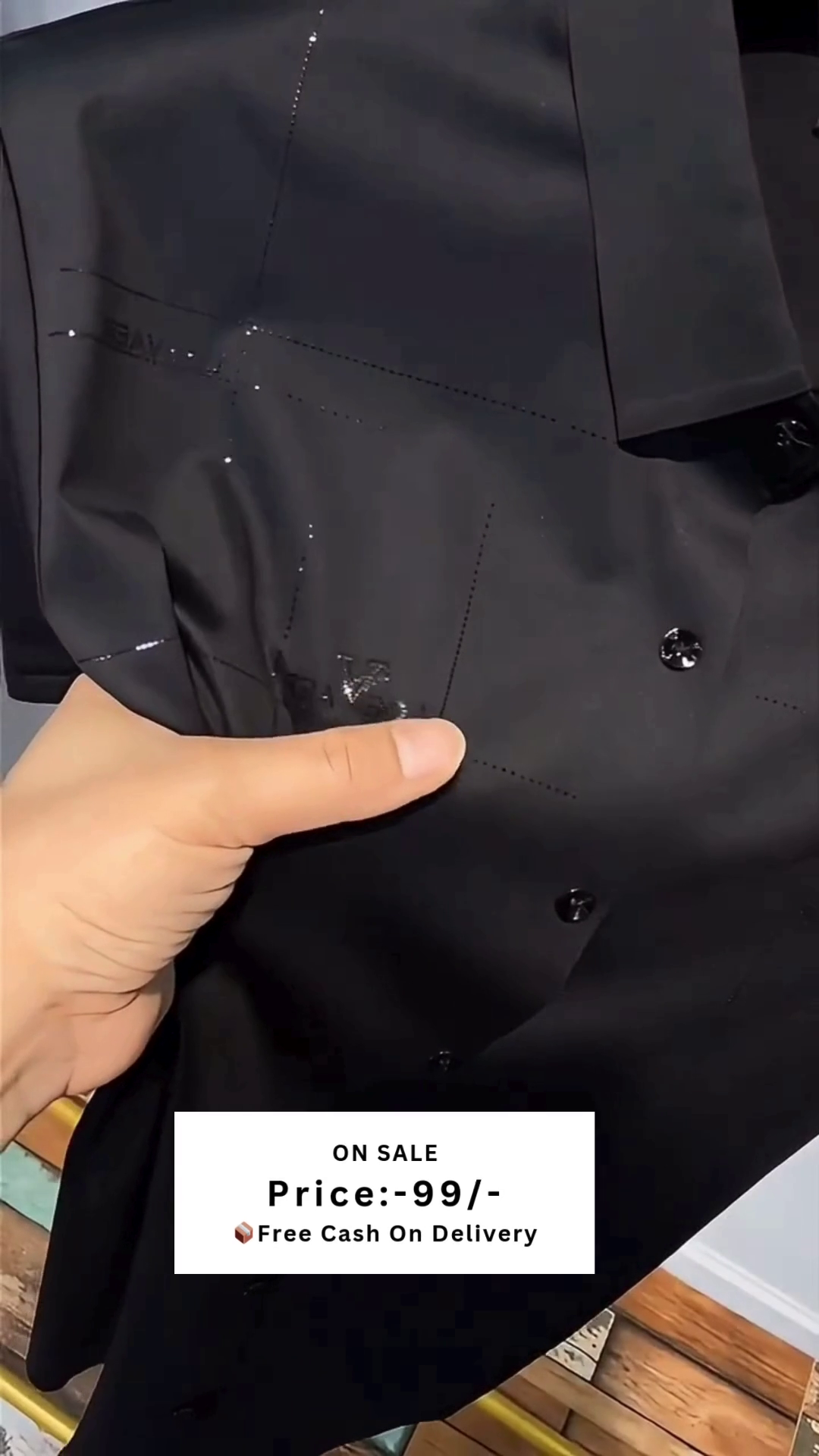 Men Blue Regular Fit Solid Half Sleeves Formal Shirt - Image 3