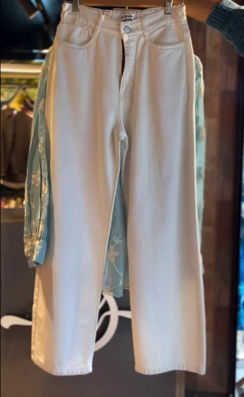 Chunyi Sky Blue Floral Co-Ord Set (Shirt + Inner + Jeans) - Image 3