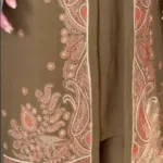 Regal Olive Paisley Embroidered Jacket Set - Image 2