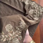 Embellished Cotton Blend Straight Suit Set With Dupatta - Image 8