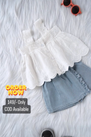 White Top And Bottom For Kids On Sale