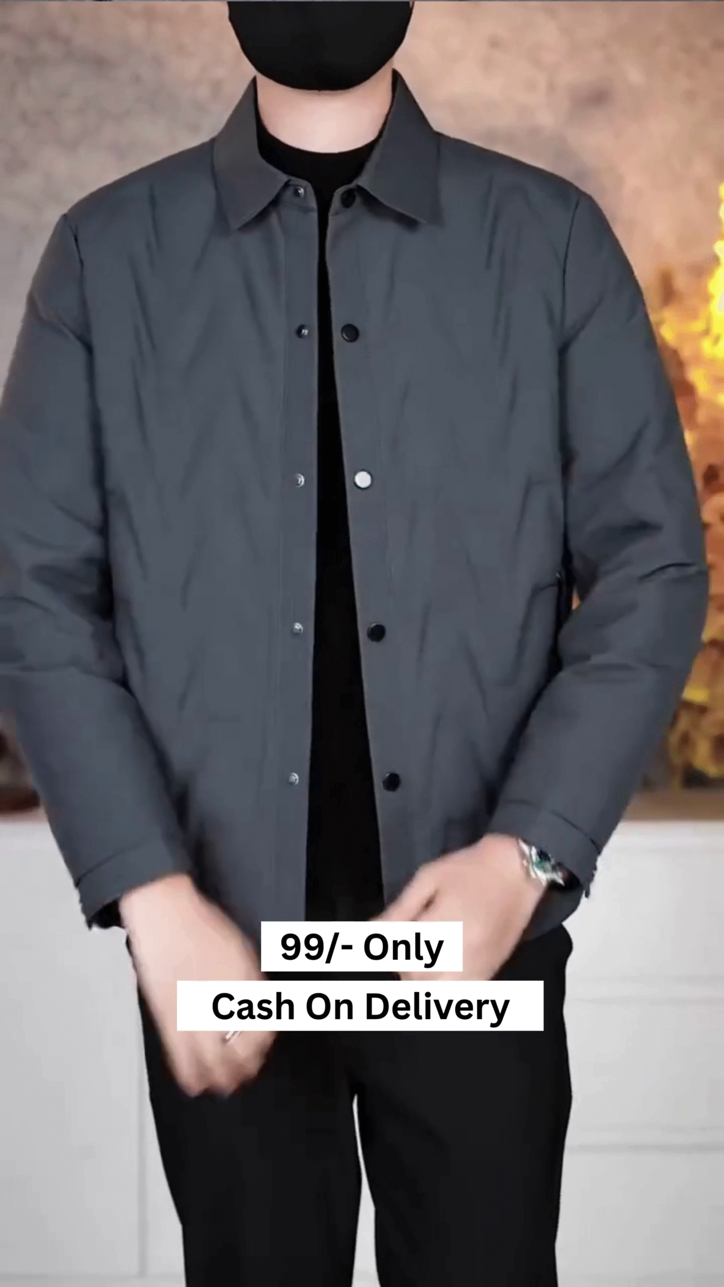 Mens Jacket Lightweight Spring Fall Warm Coat Business Casual windbreaker Jacket Quilted jackets for Men - Image 4