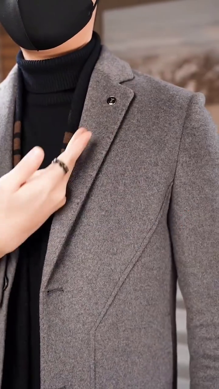 Men’s Classic Grey Wool-Blend Blazer - Image 2