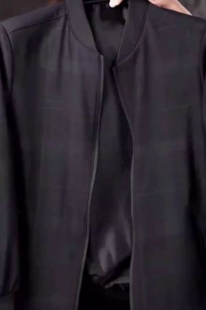 Classic Black Lightweight Bomber Jacket