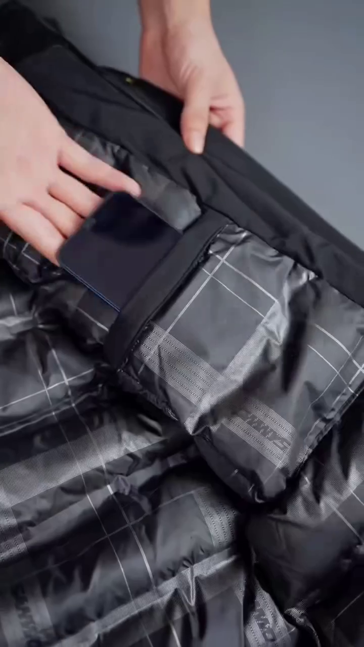 Black Windproof Outdoor Commuter Jacket - Image 4