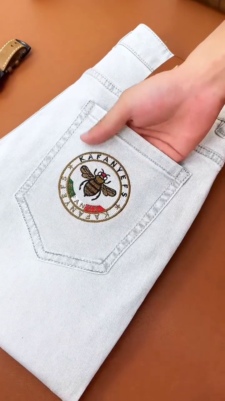 Men’s White Slim-Fit Stretch Chino Pants - Image 2