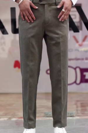 Men Slim Fit Everyday Smart Wear Comfort Stretch Formal Trouser