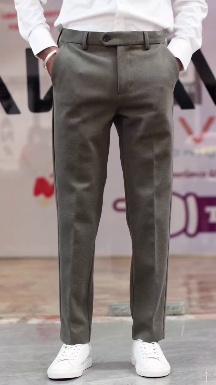 Men Slim Fit Everyday Smart Wear Comfort Stretch Formal Trouser - Image 9