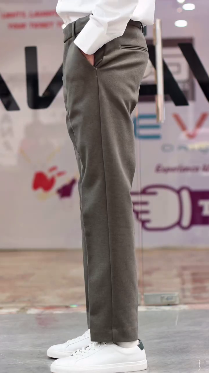 Men Slim Fit Everyday Smart Wear Comfort Stretch Formal Trouser - Image 8