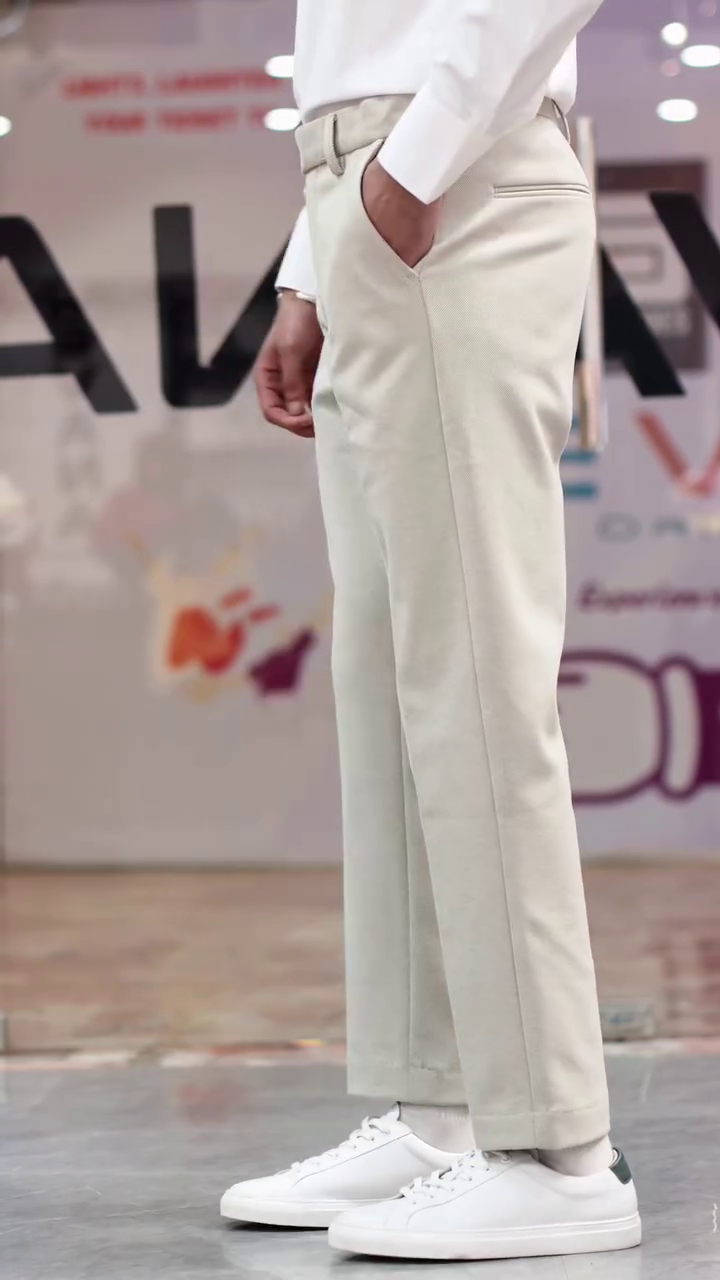 Men Slim Fit Everyday Smart Wear Comfort Stretch Formal Trouser - Image 3